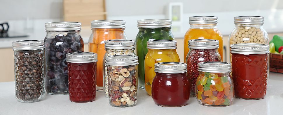 Frascos de vidrio con tapa al por mayor