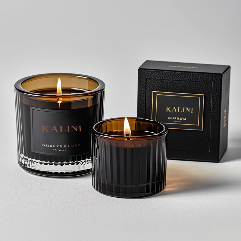 frascos de velas de color ámbar al por mayor