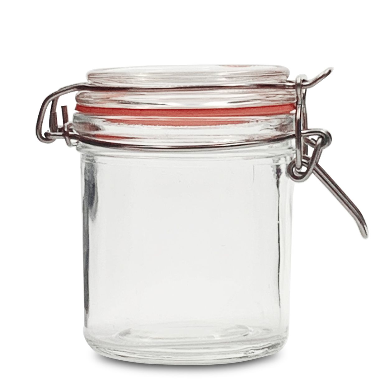 Tarro de vidrio con tapa abatible para café, té y azúcar