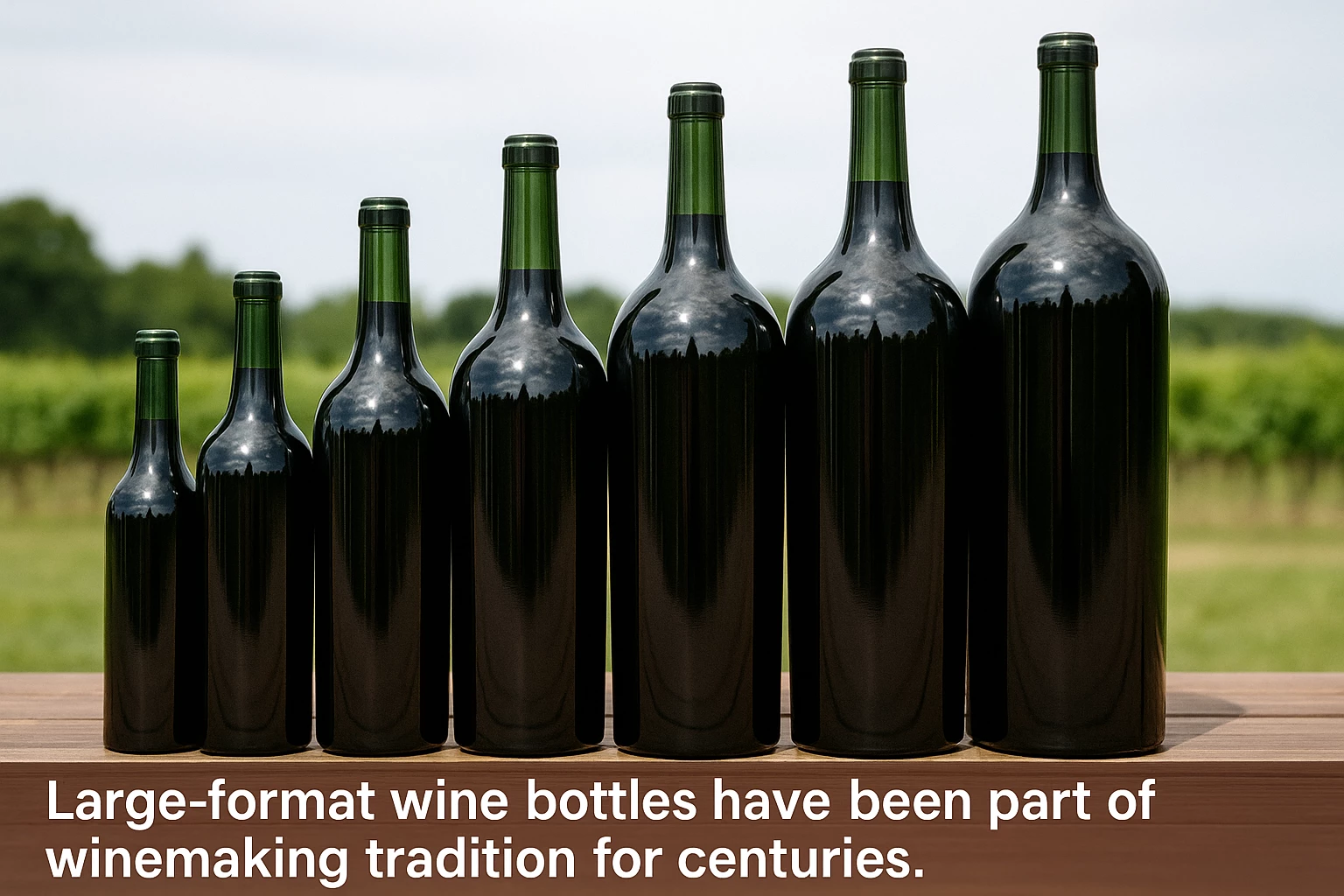 Expositor de botellas de vino de gran formato