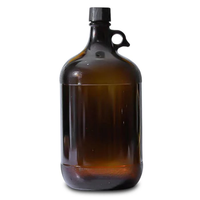 Jarra de cerveza de vidrio ámbar de 4 L, botella growler de 1 galón para programas de recarga de cervecerías